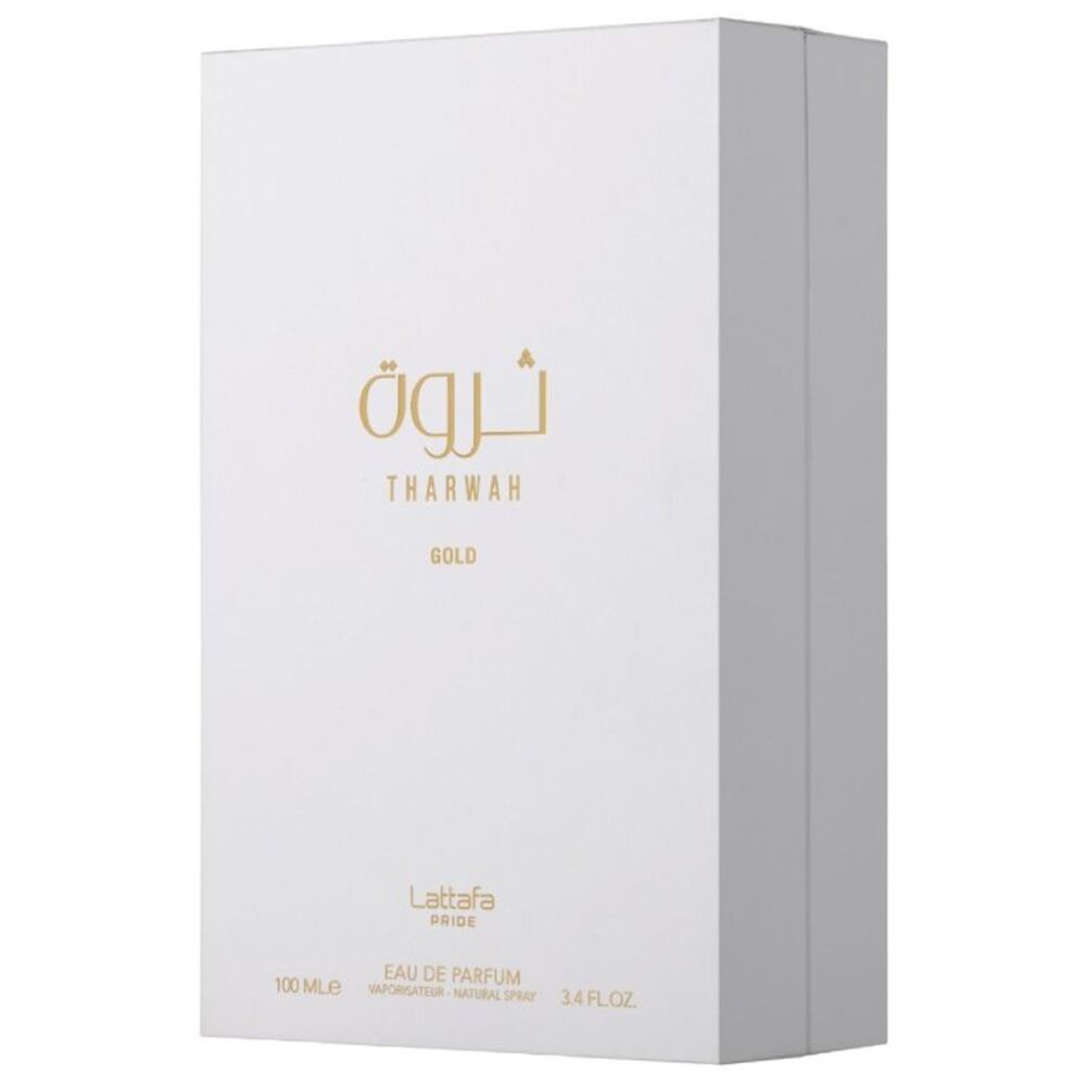 Lattafa THARWAH GOLD 3.4 oz / 100 ml Eau De Parfum Spray - Unisex - New - Picture 2 of 4